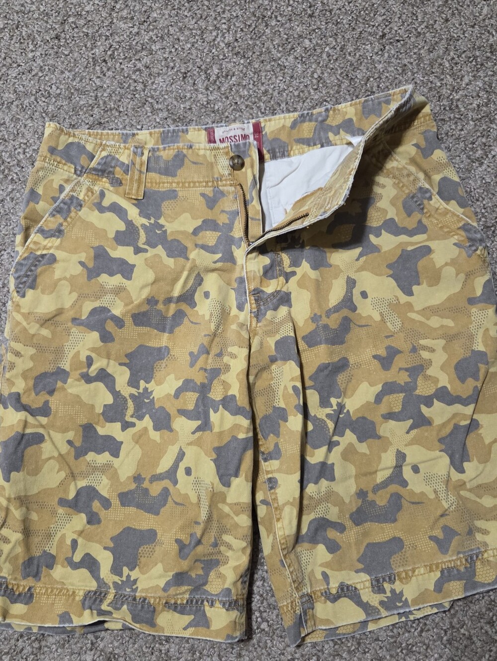 Vtg Mossimo Camo Shorts Mens 34 Chino Flat Front Shorts Y2K